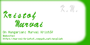 kristof murvai business card