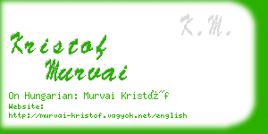 kristof murvai business card